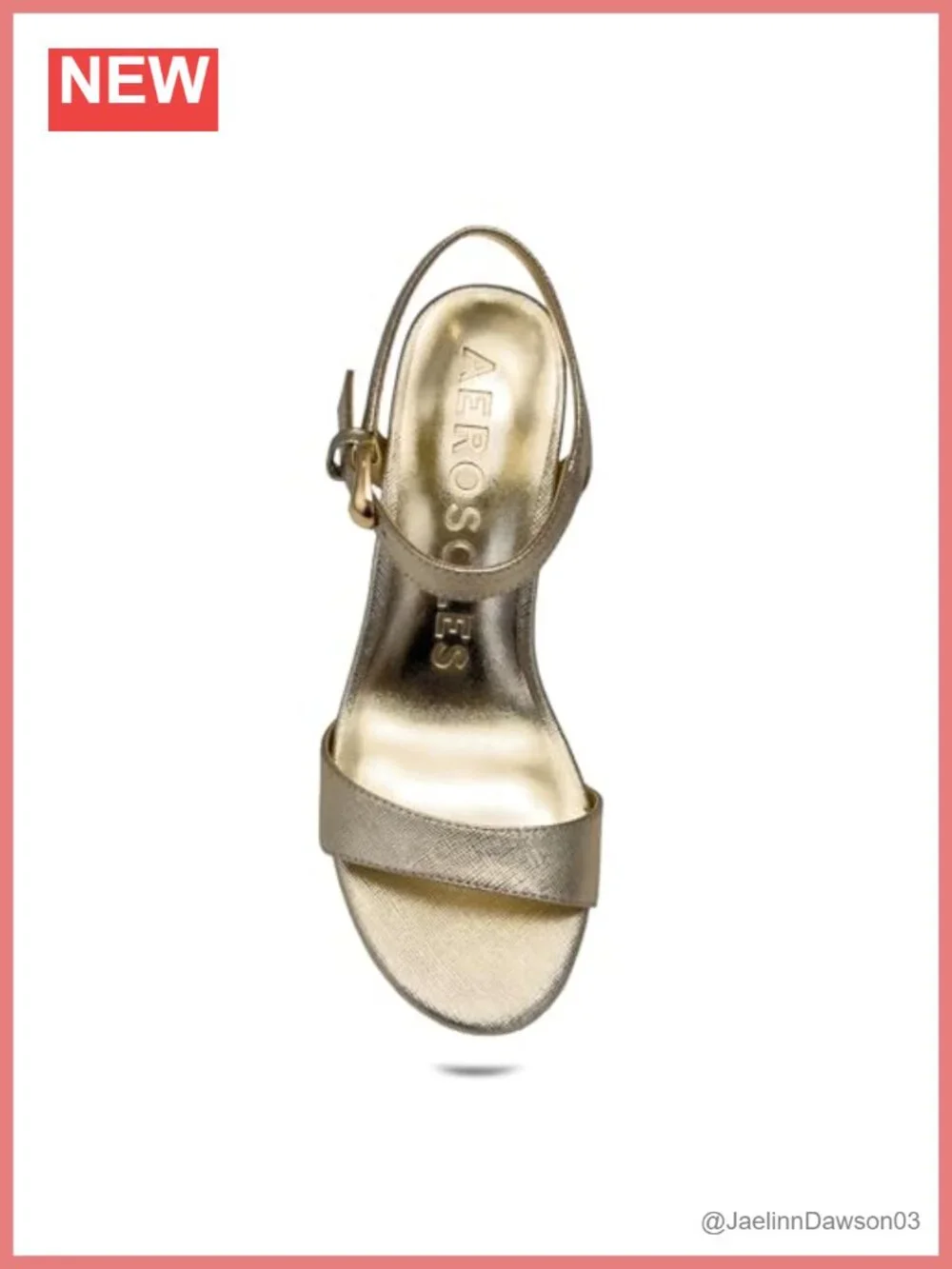 Aerosoles Divia Heeled Sandals Saffiano Spool Heel Ankle Strap Memory Foam